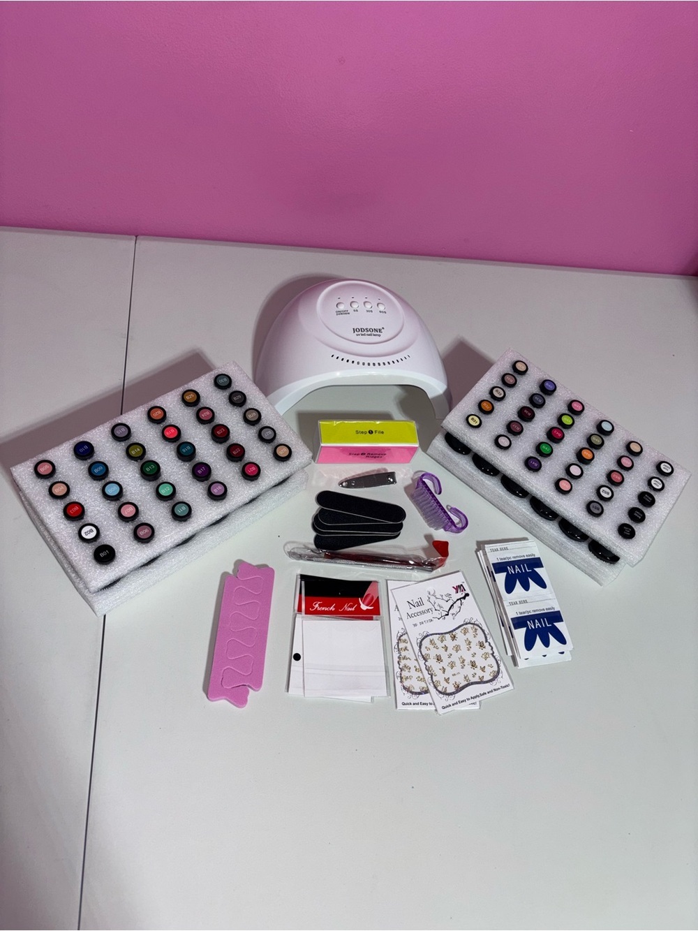JODSONE 60 Color Gel Nail Polish Kit UV LED Lamp Complete Set New - Picture 2 of 8